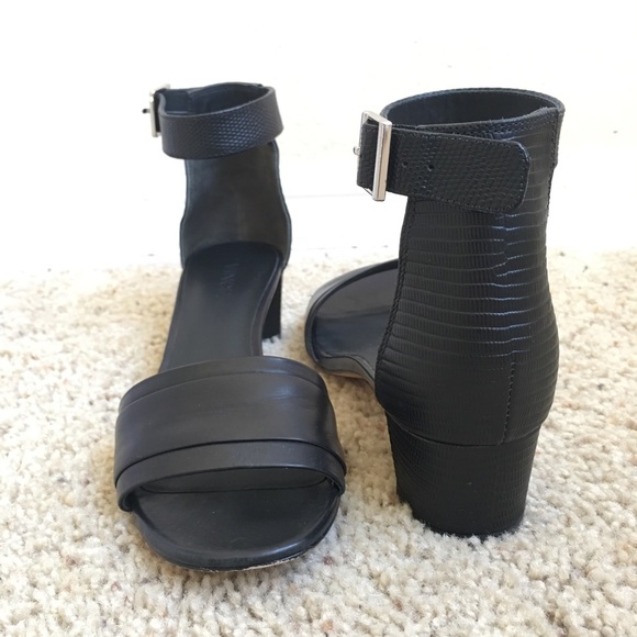 Vince Rain City Heeled Sandals w/ lizard embossing - Picture 4 of 7